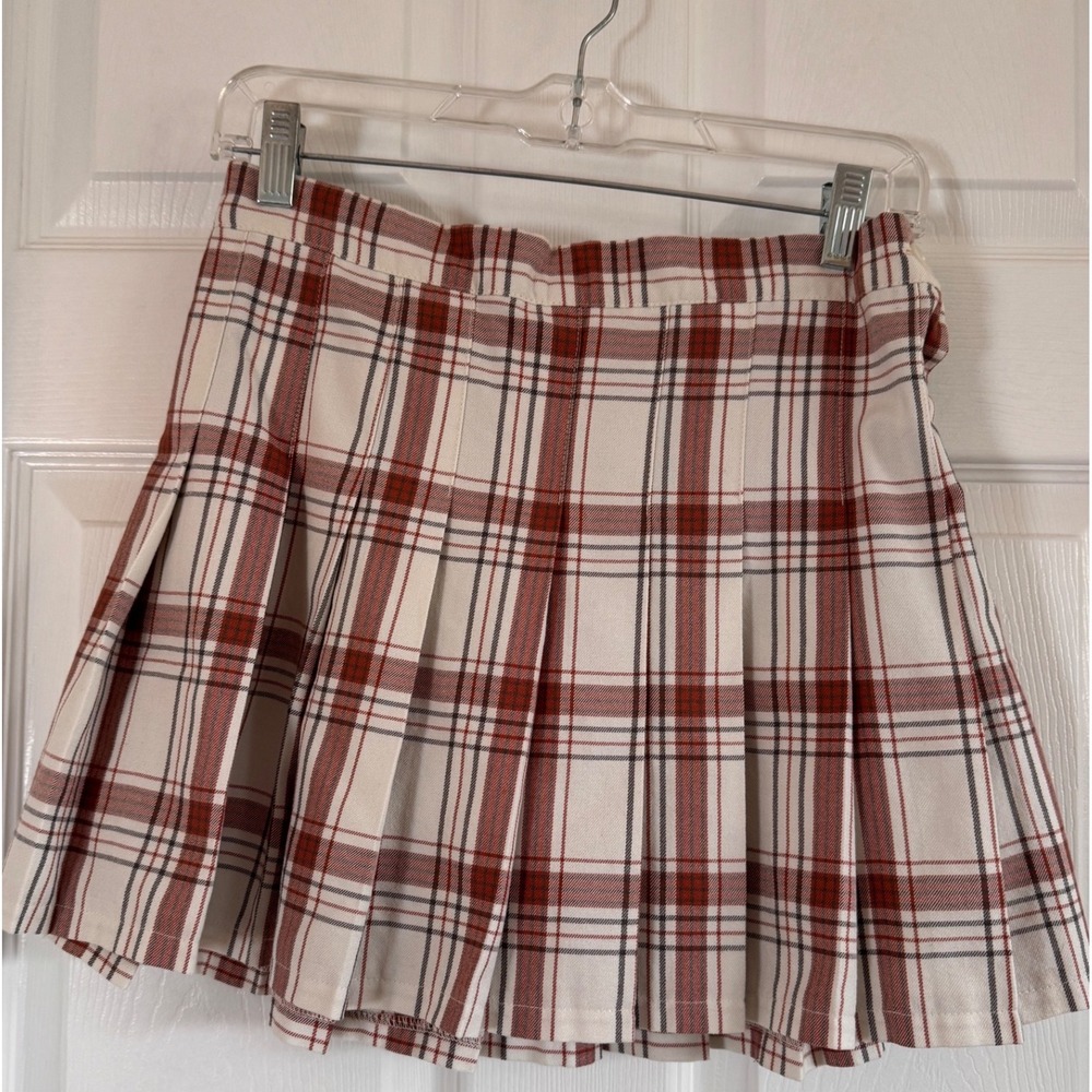 Aerie Pleated Mini Skirt Plaid NWOT Size S Preppy Schoolgirl - Picture 2 of 8
